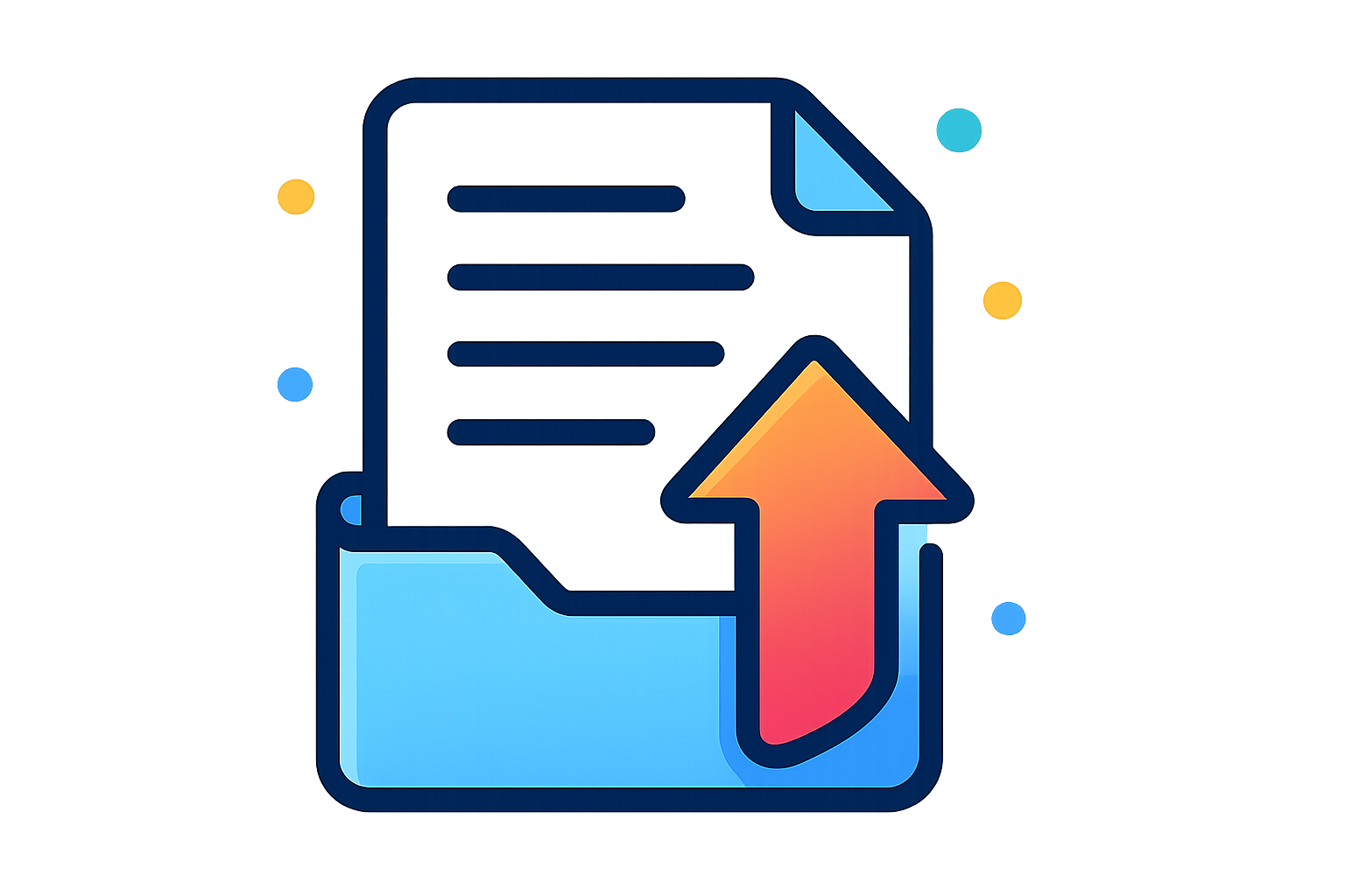 ikona dokumentu wysyłanego online koolorowa i nowoczesna - Czasnazwrot.pl